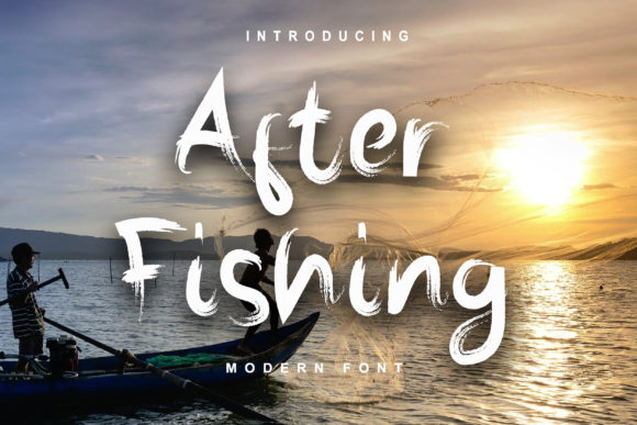 After Fishing: Elevating Design Workflows with a Chic Brushed Display Font