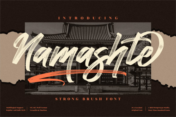 Namashte Font: Bold Script for Modern Designs