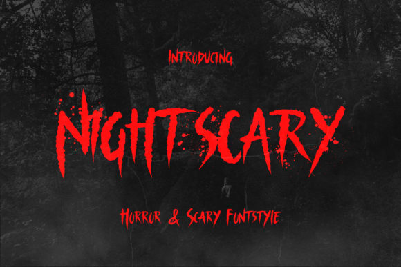 Nightscary: A Brushed Creepy Display Font