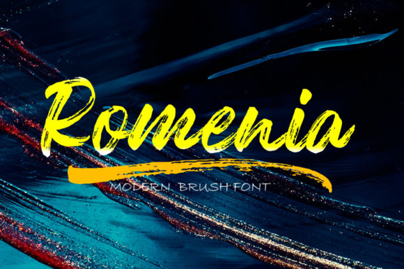 Romenia Font: Elevating Casual Design with Brushed Handwritten Typography