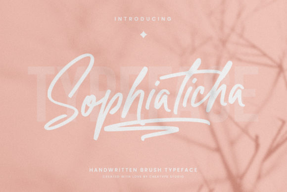 Sophiaticha: Elevate Designs with Brushed Script